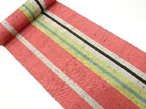 アンティーク　縞模様織り出し　八寸帯地反物